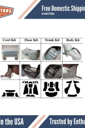 Insulation Sound Deadener Kit for 1940-41 Willys Renegade Acoustishield Complete Original