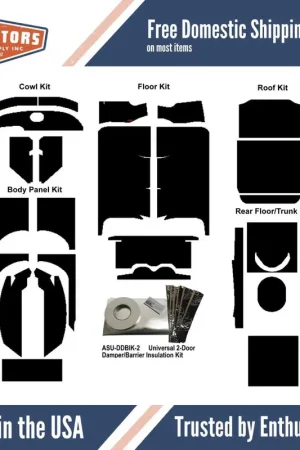 Hassle-Free Returns Insulation Sound Deadener Kit for 1957 Chevrolet Nomad Acoustishield Complete