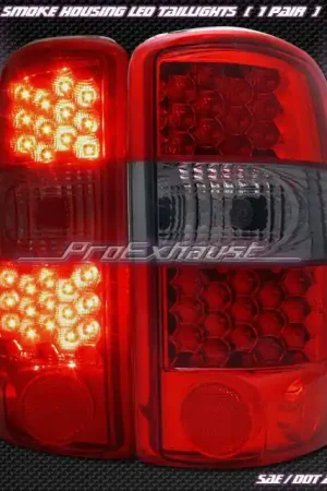 Euro Red Smoke LED Taillights Warranty Included