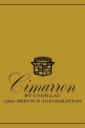 Service Manual for 1982 Cadillac Cimarron Wholesale