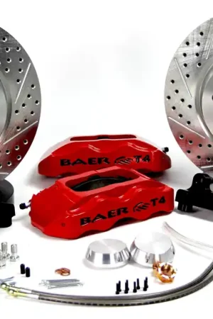 Baer Brakes 4301402MG-X1 Baer Brakes 13" Track4 Front Brake Kit, Monster Green, SDZ, ARP Studs Certified