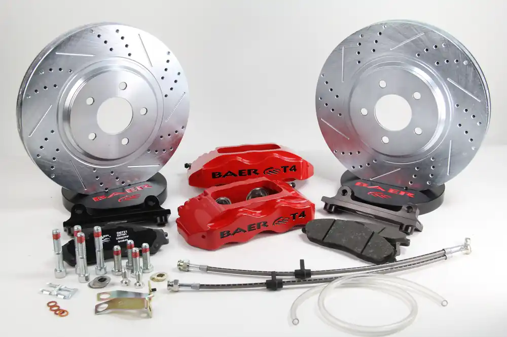 Hassle-Free Returns Baer Brakes 4301411FR Baer Brakes 13" Track4 Front Brake Kit, Fire Red, SDZ