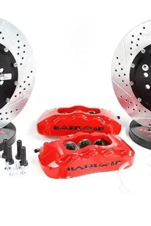 Fast Shipping Baer Brakes 4401001R-1 Baer Brakes 14" Pro+ Front Brake Kit, Red, Slot