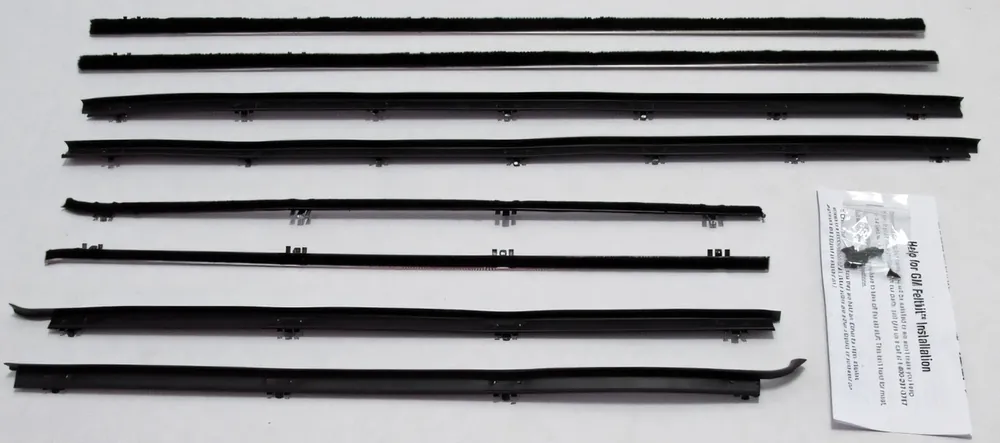 Sale Window Sweeps Weatherstrip for 1965 Skylark Sedan Black Front Rear Left Right