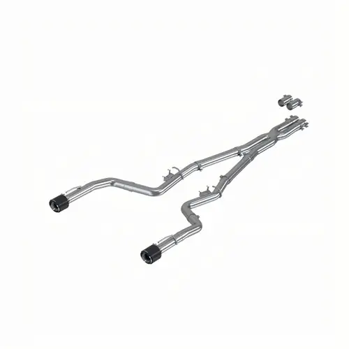 MBRP Exhaust T304 Stainless Steel, 3" Cat-Back, Dual Rear, Race Profile, with Dual Carbon Fiber Tips for 2017-2023 Dodge Charger 5.7L | SCAT 6.4L | Hellcat 6.2L (Narrow & Widebody) - S71183CF Seasonal Sale