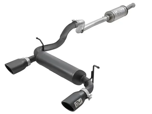 aFe Rebel Series 2.5" 409 SS Cat-Back Exhaust w/Black Coated Tips for 2018-2025 Wrangler JL 3.6L 4-Door #49-48066-B New Arrival