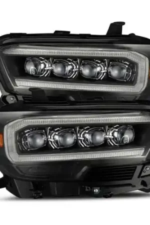 AlphaRex 2016-2023 Toyota Tacoma NOVA LED Projector Headlights Plank Style Black w/Activation Light Deal