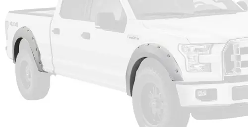 Bushwacker 16-18 Chevy Silverado 1500 Fleetside Pocket Style Flares 4pc - Summit White #40957-14 Money Back Guarantee