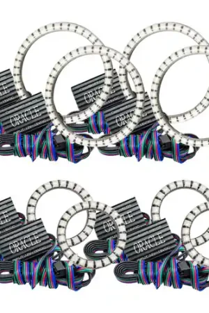 Shop Now Oracle Vector Jeep Wrangler JK Grille Halo Kit - ColorSHIFT w/o Controller