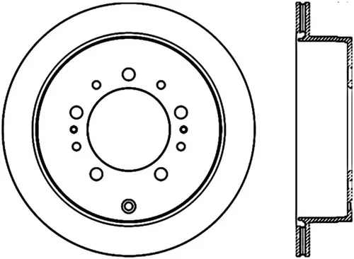 StopTech Sport Slot 08-13 Lexus LX450/470/570 / 07-12 Toyota Tundra Slotted Right Rear CRYO Rotor Wholesale