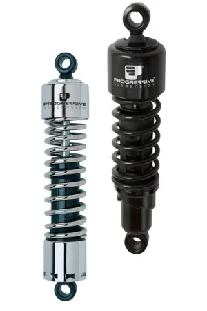 Progressive Harley 412 Series Shocks 13.0in - Chrome - 412-4002C Money Back Guarantee