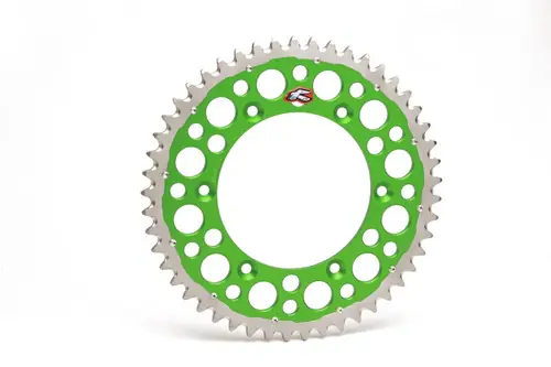 Renthal 04-23 Kawasaki KX 125/ 2-Stroke/ X/ XC/ KX450XCRear Twinring - Green 520-51P Teeth Best Choice