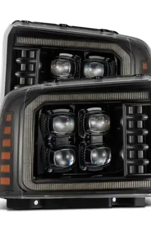Place Order AlphaRex 05-07 Ford Super Duty/Excursion NOVA-Series LED Projector Headlights Alpha-Blk w/Activ Ligh