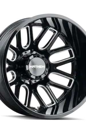 Mayhem 8107D Cogent Dually 22x8.25/8x210 BP/-232mm Offset/154.2mm Hub Black w/ Milled Spokes Wheel Certified