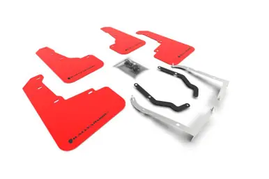 Rally Armor 18-22 Subaru Crosstrek Lift/AT Red UR Mud Flap w/ Black Logo Professional Grade