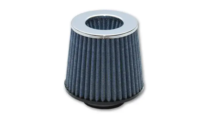 Vibrant Performance Open Funnel High Performance Air Filter 2.5" Inlet ID - Chrome Cap Certified
