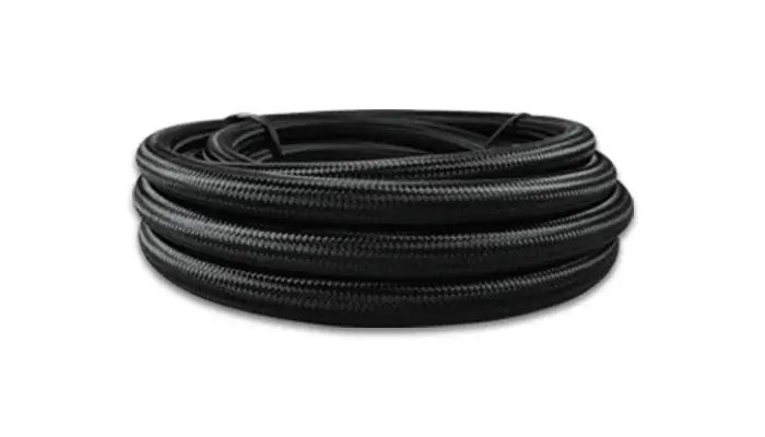Vibrant Performance 5ft Roll of Stainless Steel Braided Flex Hose with PTFE Liner AN Size: -12 Handmade