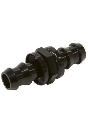 Aeroflow 8mm To -6AN Male to Male Push Lok Barb Adapter - Black Free Returns