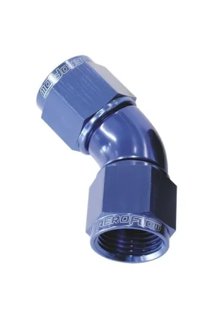 Free Delivery Aeroflow 45 Deg Full Flow Female Swivel Coupler -8AN - Black - 1 Piece