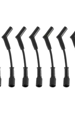 Trusted Brand Holley EFI Spark Plug Wire Set Spark Plug Wire set, Black with Black 45 degree boots designed for 2010-15 Camaro SS with a 6.2L V8 and shorty headers