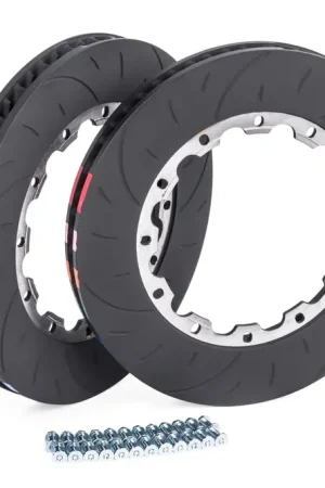 Fresh Stock APR Brakes - 350x34mm 2 Piece - Replacement Rings and Hardware Fits 6 Piston Brakes. Direct replacement 350x34mm brake discs.