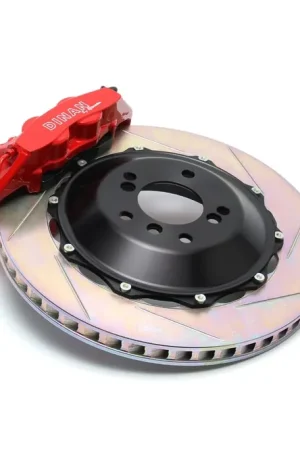 Money Back Guarantee Dinan by Brembo Rear Brake Set - 2001-2006 BMW M3 Rear - Red Calipers - Slotted - E46