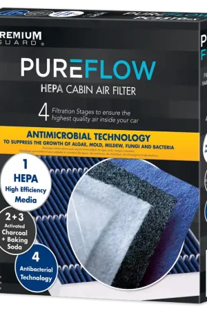 PUREFLOW 2023 Dodge Durango Cabin Air Filter with HEPA and Antibacterial Technology, PC6156HX Shop Now